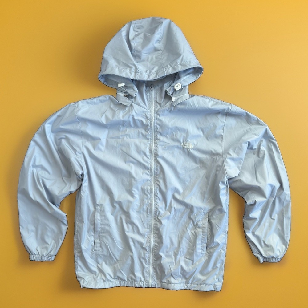 The North Face Windbreaker Jacket Hooded Gray Full Zip Men's XXXL Lightweight